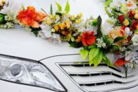 Svatební auto dekorace