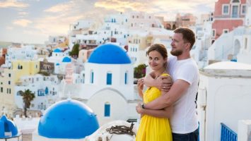 svatební cesta, Santorini
