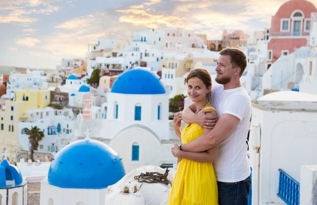 svatební cesta, Santorini