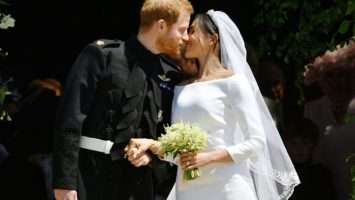 Výstava svatebních šatů Meghan Markle