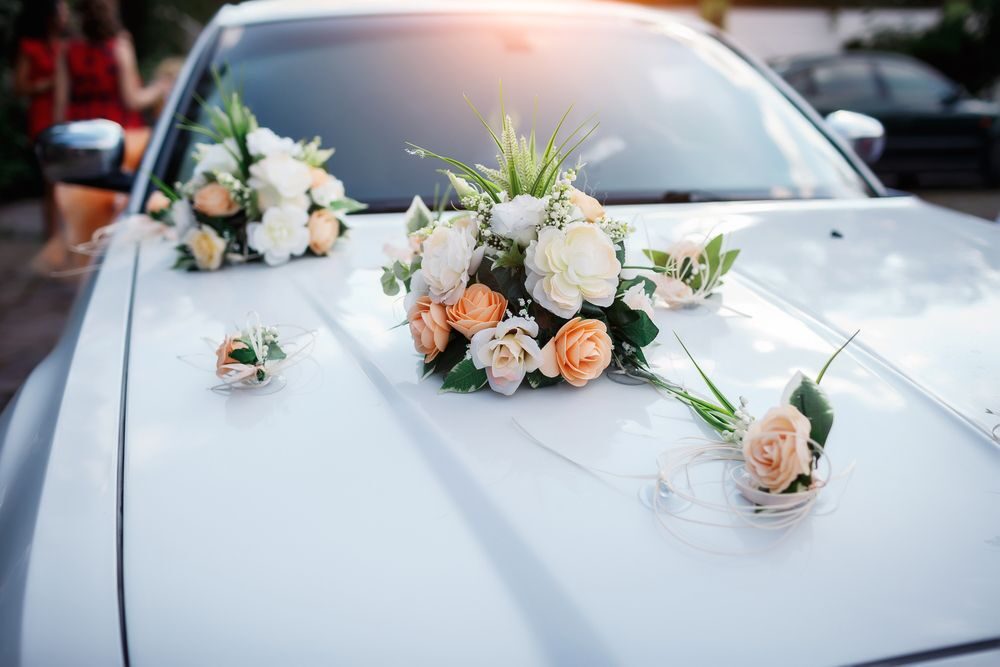 Svatební auto dekorace