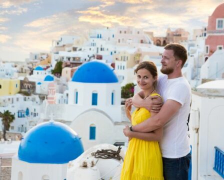 svatební cesta, Santorini