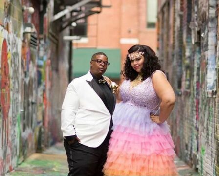 Netradiční svatba černošského páru